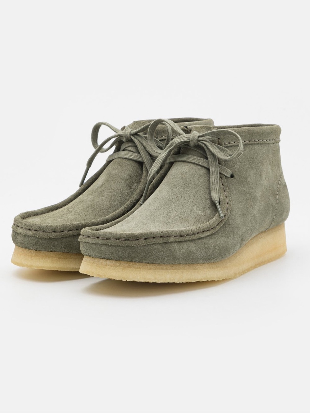 Clarks Originals Wallabee Boot Olive Green Suede Crepe Sole Women’s 9